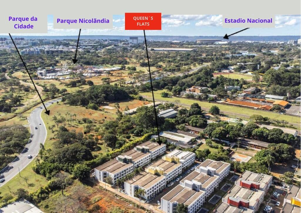 برازيليا Queen'S Flats, Flat Executivo Proximo A Esplanada E Ao Aeroporto المظهر الخارجي الصورة